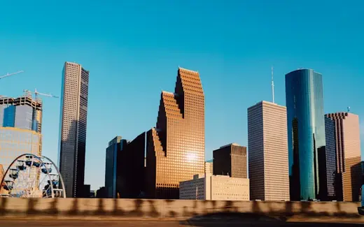 The downtown Houston skyline