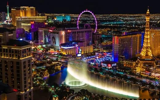The Las Vegas Strip lit up at night